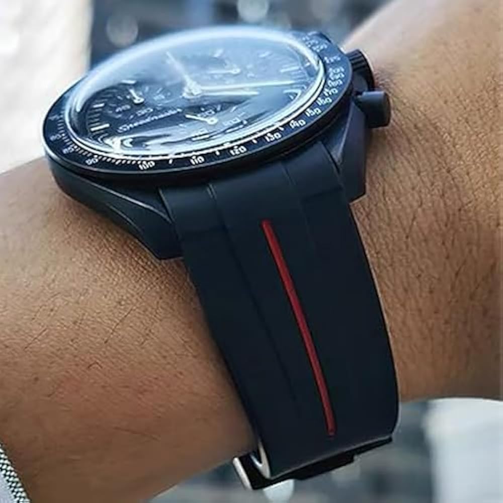 20-мм ремешок для часов Omega X Swatch MoonSwatch Ремешок для часов Omega и Swatch Резиновый ремешок для часов...