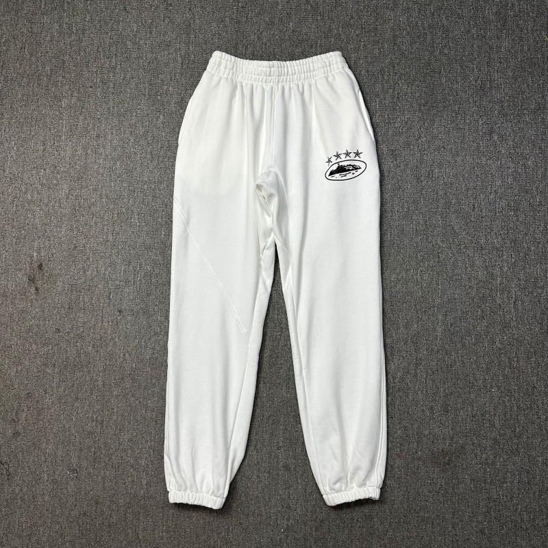 Corteiz Classic Series Ship Print Lightweight Fleece Hoodie Casual Jogger Pants Set Men Women