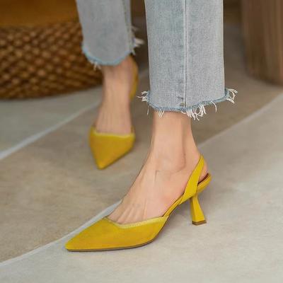 Мода Острый Носок Сексуальные Высокие Каблуки Женщины Новые Сандалии Летняя Обувь 2025 Дизайнерская Вечерняя Обувь Туфли-Лодочки Слингбэки Шлепанцы Шпильки