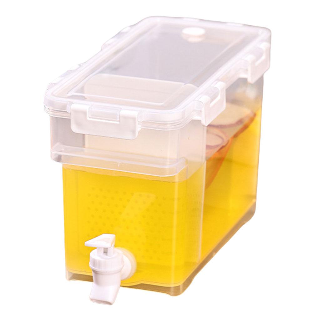 3.5L Drink Dispenser Fridge Beverage Dispenser with Spigot Beverage Liquid Drink Container for Summer Juice Cold Water