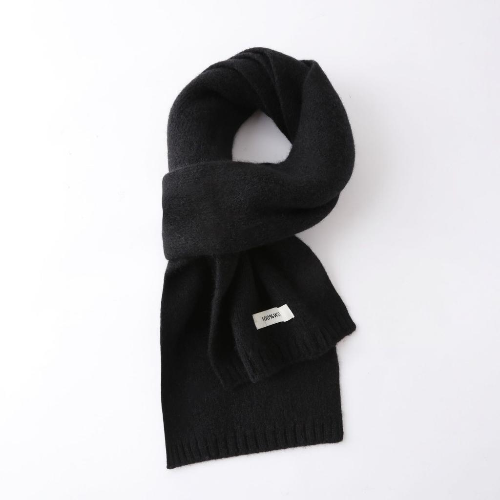Australian 100% Wool Scarf New Solid Color Winter Warm Knit Neck Warmer For Men And Women Cashmere Scarves