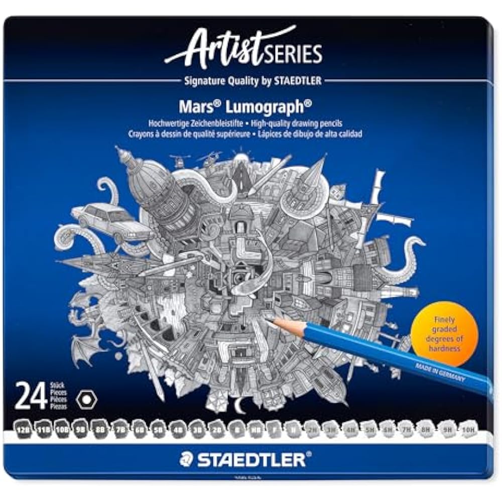 STAEDTLER Pencil Marsulmograph 24 Hardness Set Drawing 100 G24 Black