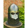 Viking Medieval Helmet SCA LARP Medieval Helmet Steel Brass Helmet