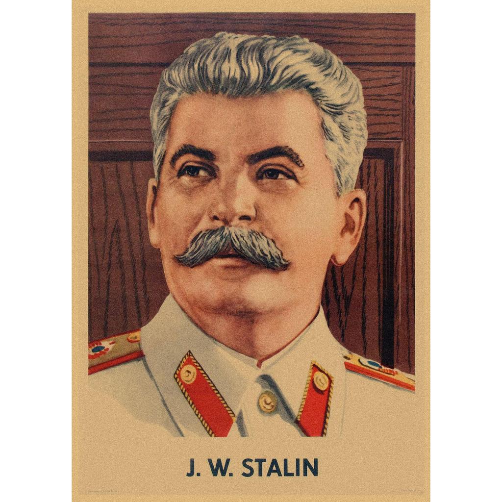 Red Revolution Retro Poster: Stalin, Lenin, Marx Soviet Era Wall Art 297