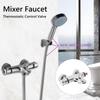 Термостатический смеситель для душа с двойной ручкой, настенное крепление, смеситель для душа, кухонная раковина, смеситель для ванны, регулирующий клапан для домашней воды и ванной, керамический