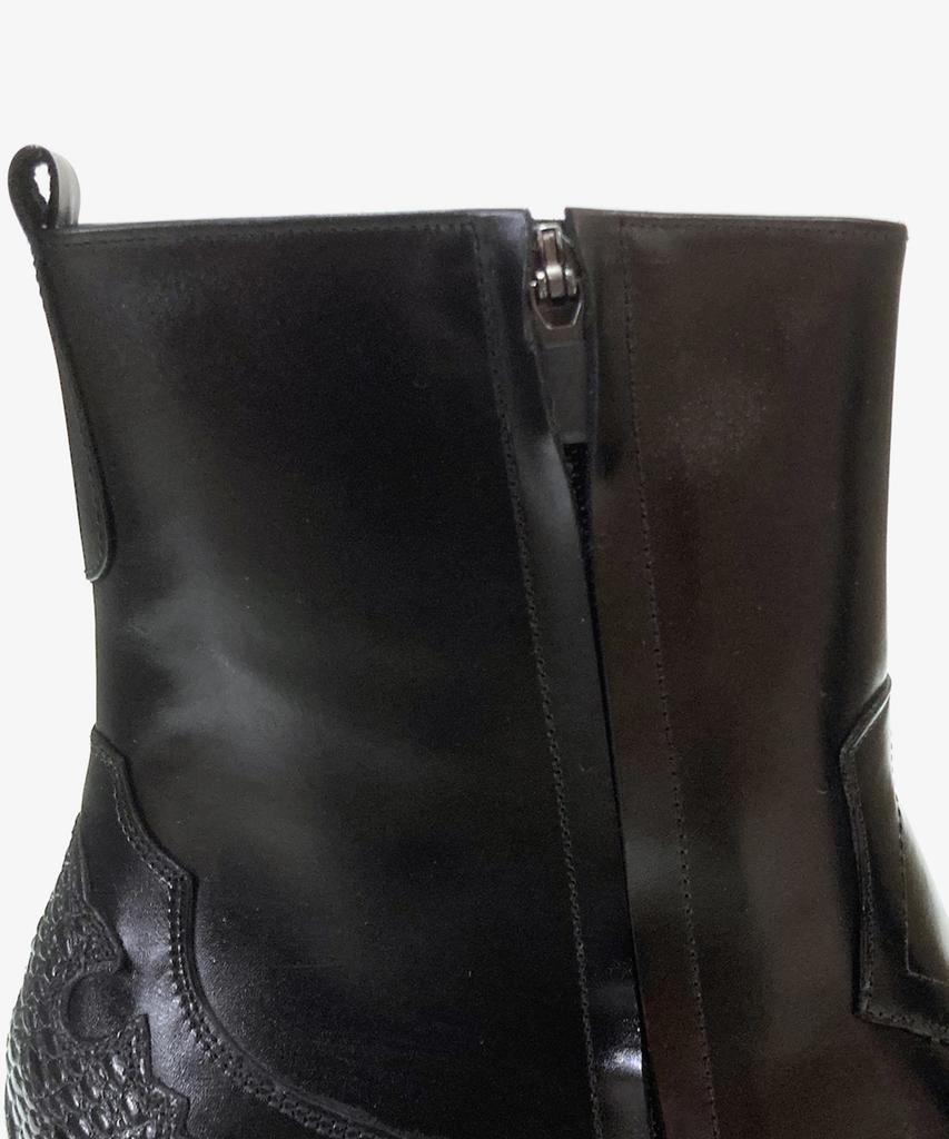 Joenshoe Cadenza Western Heel Boots Crocodile Combination