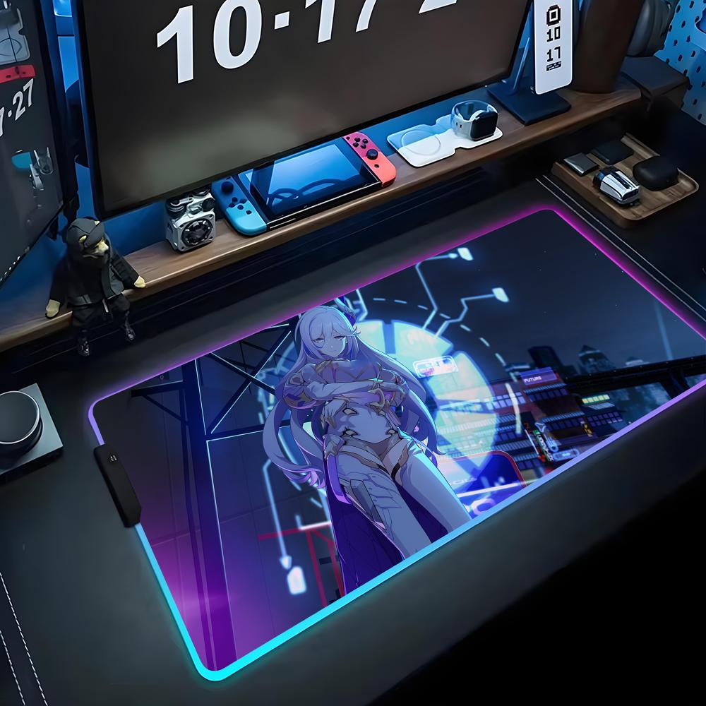 Misteln schariac Коврик для мыши RGB Игровой коврик для мыши Большой светодиодный коврик Настольный коврик для ПК Светящийся коврик для мыши Большие коврики для клавиатуры Настольный ковер С