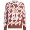 Adidas Originals Adcbc FW24 Adicolor Fall Winter Collection Fashion Comfortable Soft Pullover Sweatshirt Unisex Sweatshirt Dark-Brown Pink JL8368