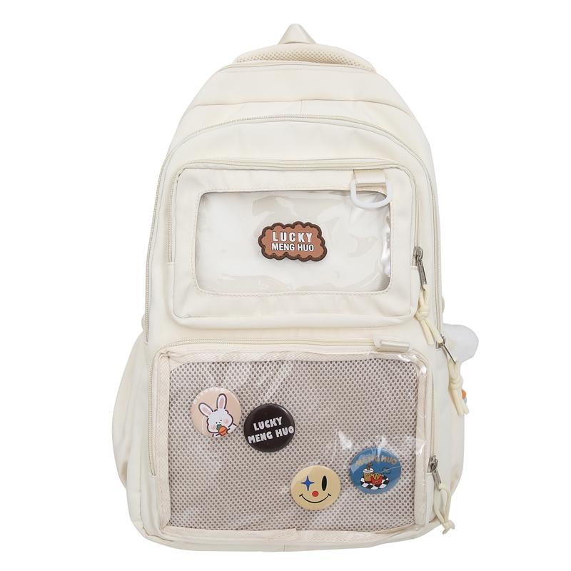 Рюкзак большой емкости, женский рюкзак в студенческом стиле, школьная сумка, однотонная сумка на плечо