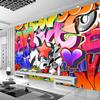 3d Colorful Graffiti Mural Wallpaper Ktv Bar Clubs Background Wall Papers Creative Home Decor Fresco