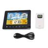 Weather Forecast Station Wireless Indoor Outdoor Touch Digital Time RF Sensing Hygrograph with