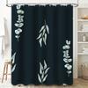 Современная простая синяя шторка для ванной с принтом листьев растений для декора ванной комнаты, шторка для душа в европейском стиле темно-зеленого цвета