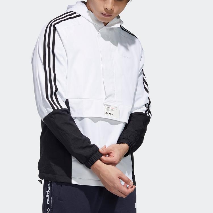 Adidas Neo Casual Sport Hooded Jacket Men Outerwear White GM2296