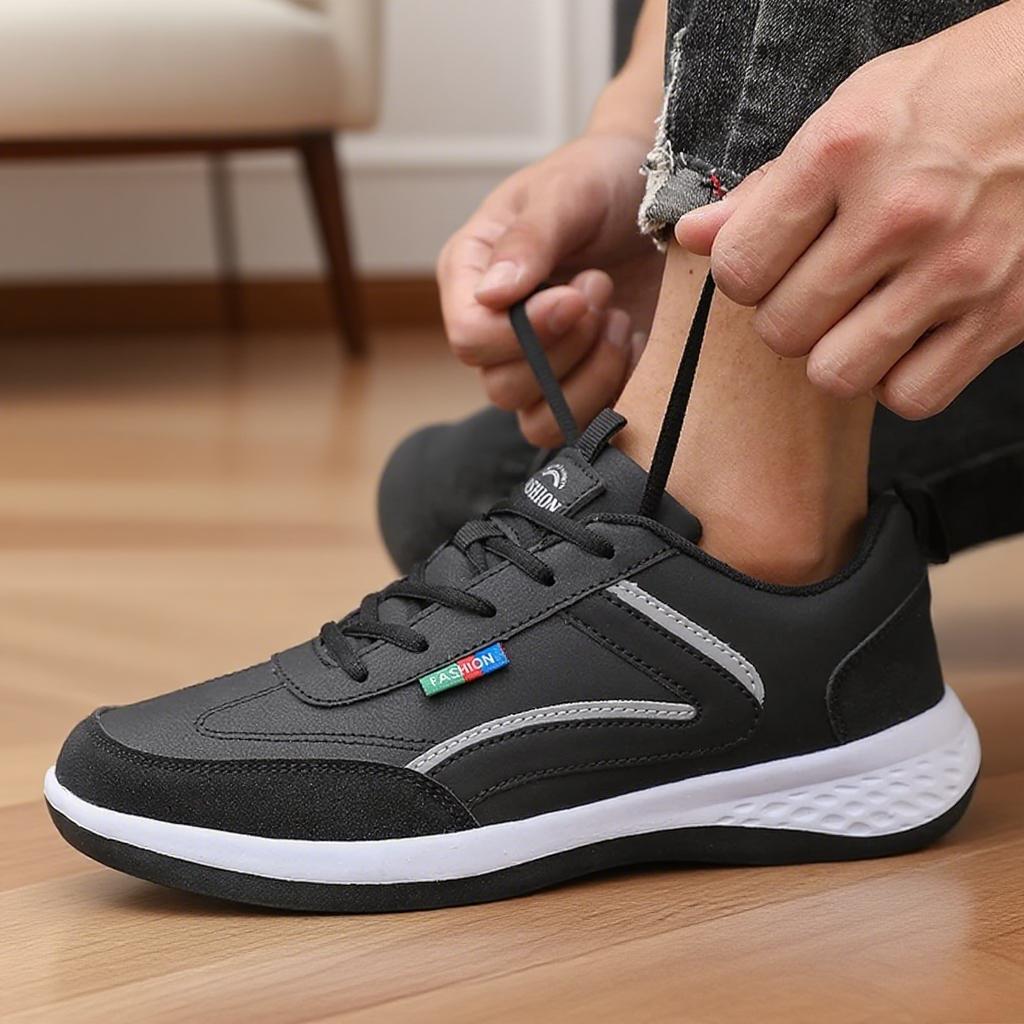 Черные кроссовки Мужские теннисные туфли Facon Лоферы Bota Texana Masculino Вулканизированная обувь Подходит для прогулок на открытом воздухе и туризма