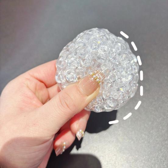 2Pcs Bead Filled Stress Ball Toy Anxiety Relief Squeeze Ball Sensory Toy Kids Teens Adults Portable Soft TPR Ball Pinch Fidget Toy