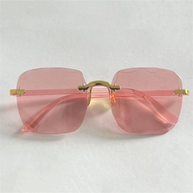 Классические винтажные квадратные солнцезащитные очки женские модные безрамочные солнцезащитные очки для отдыха на открытом воздухе с режущими линзами неполяризованные очки