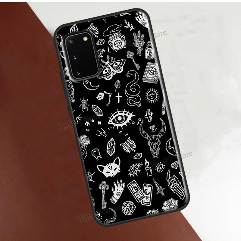 Чехол для телефона Samsung Galaxy S22 Ultra S21 S20 FE Note 20 S8 S9 S10 Note 10 Plus, оккультная колдовская луна, готическая ведьма