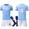 24-25 Man C Home No. 9 Club Football Suit Set Children'S Adult Jersey Size 14-3Xl