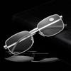 Metal Reading Glasses Men Women Square Full Frame Presbyopic Glasses Anti-Scratch Diopter Eyewear +1.0 +1.5 +2.0 To +4.0
