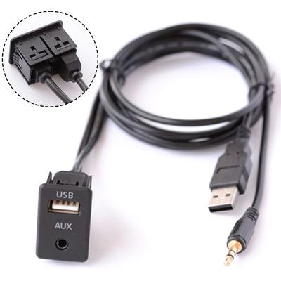 Автомобильный AUX USB адаптер Адаптер для врезной установки в приборную панель USB папа Монтажный адаптер