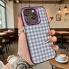 Сине-серая клетка Гингем Жесткий чехол для телефона для Xiaomi Redmi Note 15 14 13 12 11 Pro Plus Ударопрочный защитный чехол