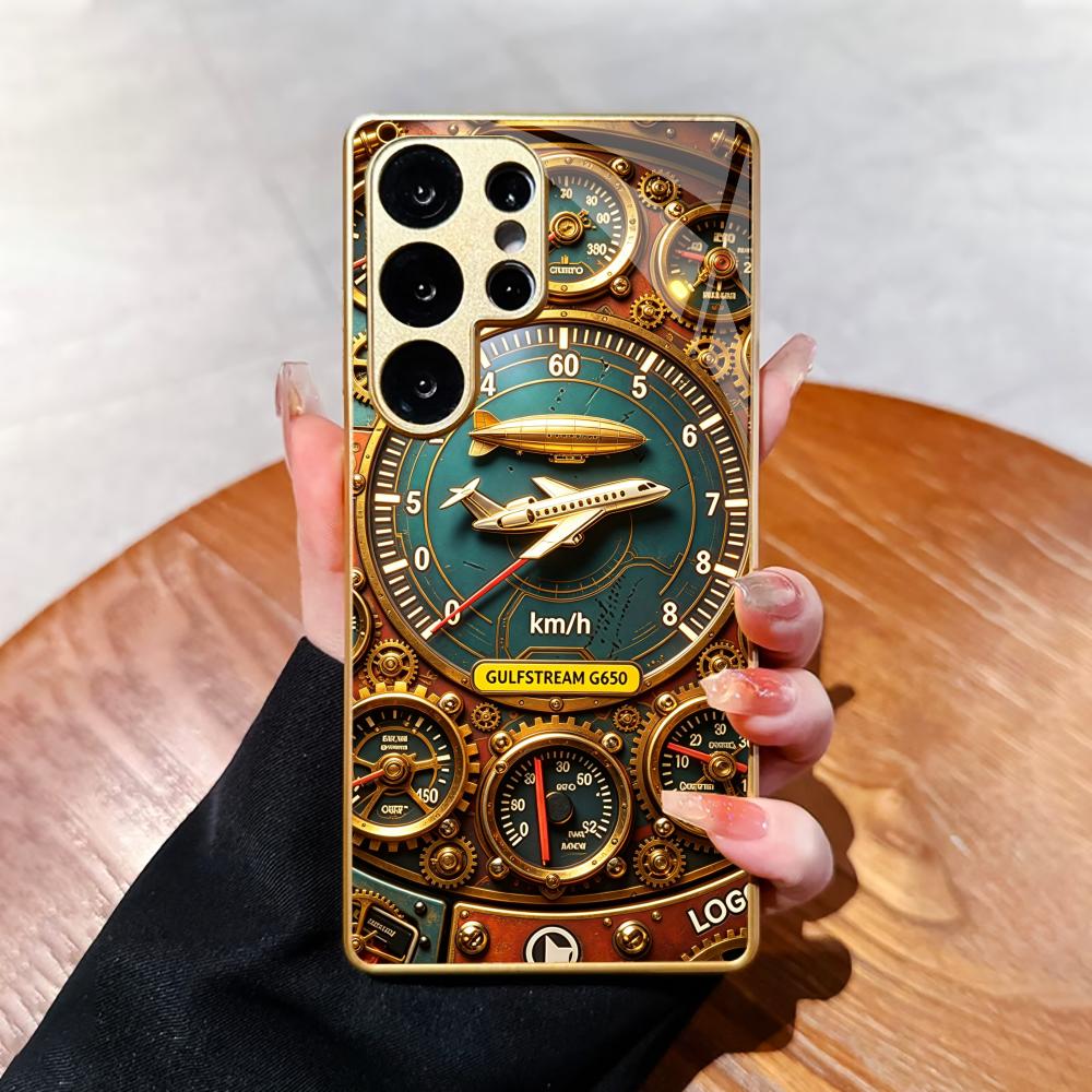 Чехол для телефона с винтажными авиационными приборами s26 ultra case s25 ultra case стекло для Samsung Galaxy S26 S25 S24 S23 S22 FE Ultra Plus