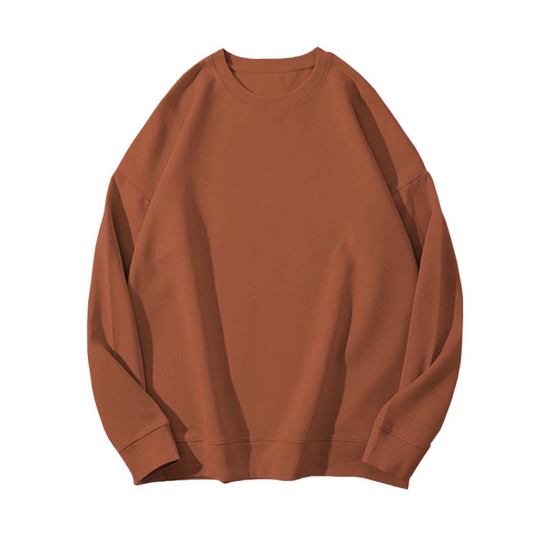 Однотонный флисовый свитшот в корейском стиле: Женский свободный повседневный осенне-зимний топ и наряд для студенческой пары.