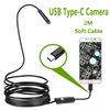 7.0MM 1/2m Endoscope Camera with 6LEDs Adjustable Sewer Industrial Piping Borescope Car Inspection For Android PC USB Type-C