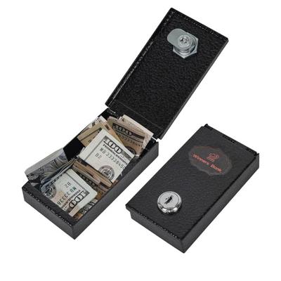 Коробка для денег для азартных игроков Банк для победителей Портативный металлический сейф с ключевым замком Карманная копилка для денег казино для безопасности Деньги на дорогу домой