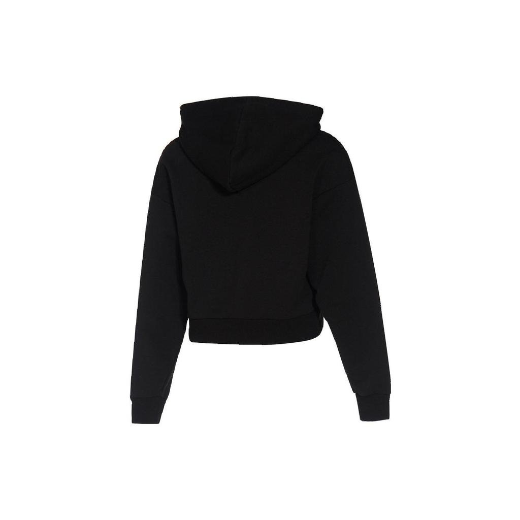 Puma Логотип Повседневный капюшон свободный трикотажный свитер женский топы черный 532247-01