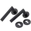 Heavy Duty Aluminum Alloy Door Lever Lock Set Luxury Modern Door Handles With Privacy Turn Button Knob for Bedroom &Bathroom