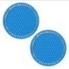2pcs Car Rhinestone Cup Holder Beverage Mat Interior Anti Slip Mat Round Durable Cup Mat Car Accessories