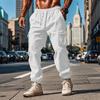Men's Overalls Drawstring  Multi Pocket Casual Pants Hiking Pants Cotton Twill Pants