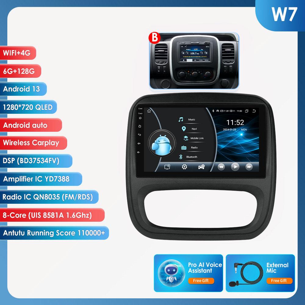 Hizpo 4G AI Voice Android Auto Radio для Renault Trafic 3 2014-2021 для Opel Vivaro B 2014-2018 Carplay Car Multimedia Intelligent Screen GPS 2din