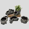 Artistic Cement Flowerpots with Tree Root Designs for Creative Office Home Decoration Balcony Garden Spaces Desk Display