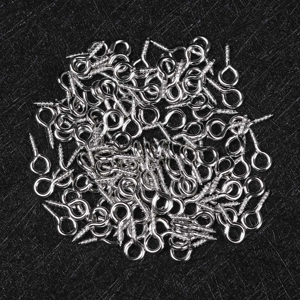 100pcs/pack Accessories Jewelry Handmade Threaded Peg DIY Screw Nail Sheep Eyes Nail