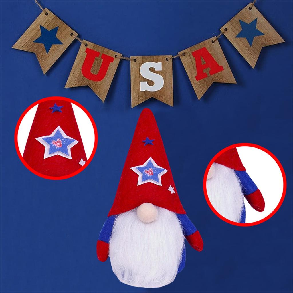 Independence Day Long Legs Long Hat Dwarf Doll Home Desktop Decoration