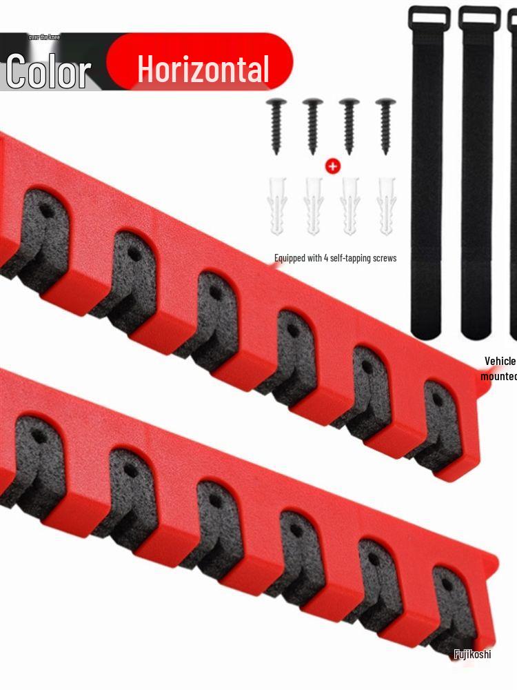 Multi-functional Wall-mounted Fishing Rod Rack - Hole-free Display and Storage