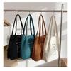 Corduroy Handbags Cute Bear Printing Tote Shopping Bags Canvas Shoulder Shopper Cartoon Handbags