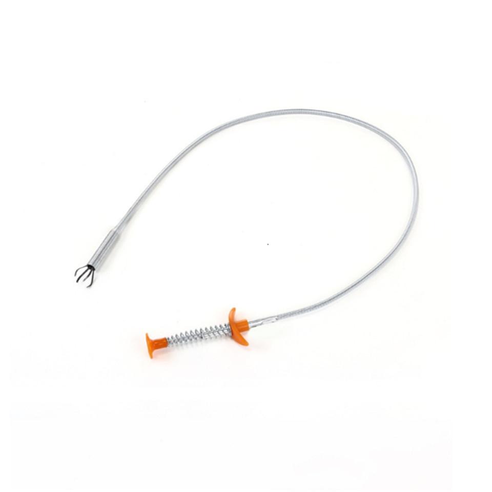 60cm Flexible Drain Spring Pipe Dredging Tool Dredge Unblocker Drain Clog Tool For Kitchen Sink Sewer Cleaning Hook Water Sink Tool