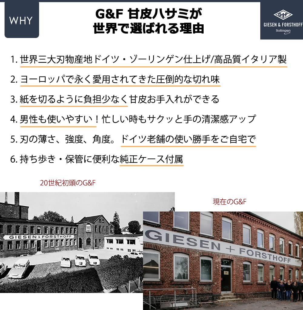 GIESEN FORTHOFF Кусачки для кутикулы компания, основанная в Нежные к ногтям для аккуратного Официально лицензированный Номер продукта & (Нержавеющая сталь), 100-летний