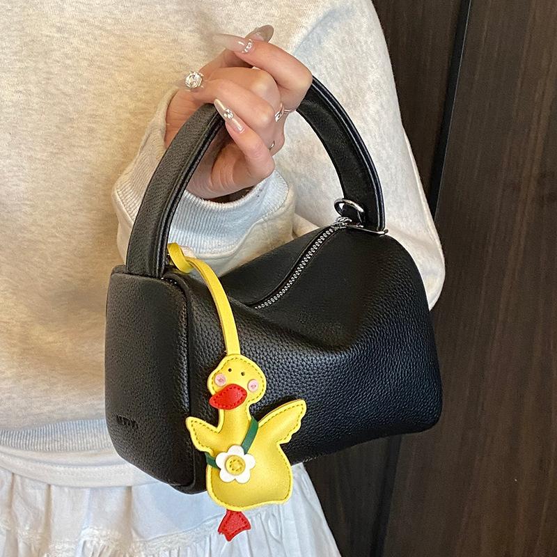 This Year, Dopamine Is Popular, Simple Lychee Pattern Portable Pillow Bag, Casual Versatile Commuter Fashion Messenger Women's Bag.