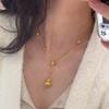 24k Lantern Gourd Pendant Necklace Accessories High-end New Chinese Collarbone Chain Ins Necklace