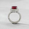 Xian Can Jewelry Серебро S925 Кольцо с паве 9x11 мм Цвет «Голубиная кровь», Европейский и Американский стиль, Прямой эфир Xiaohongshu.