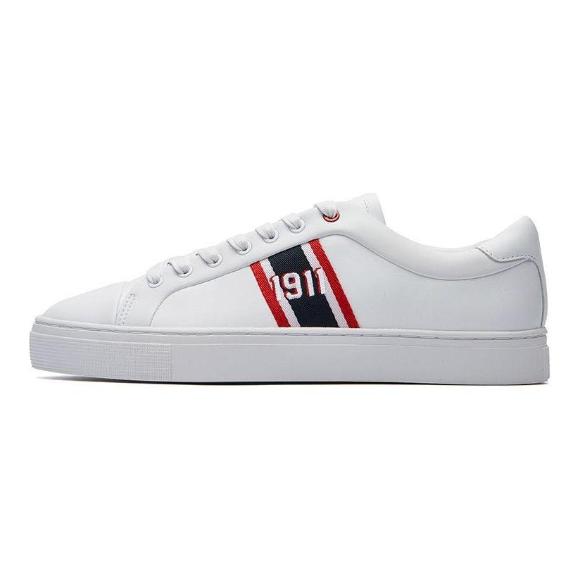 Fila Heritage-FHT Тканевый верх из коровьей кожи Удобные Универсальные Низкие кроссовки Мужские кроссовки Белые F12M134350FWT