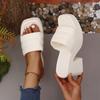 Elegant Women Platform Slippers Women Summer High Heels Leather Female Outdoors Non-slip Casual Beach Heels Sandals Ladies Shoes