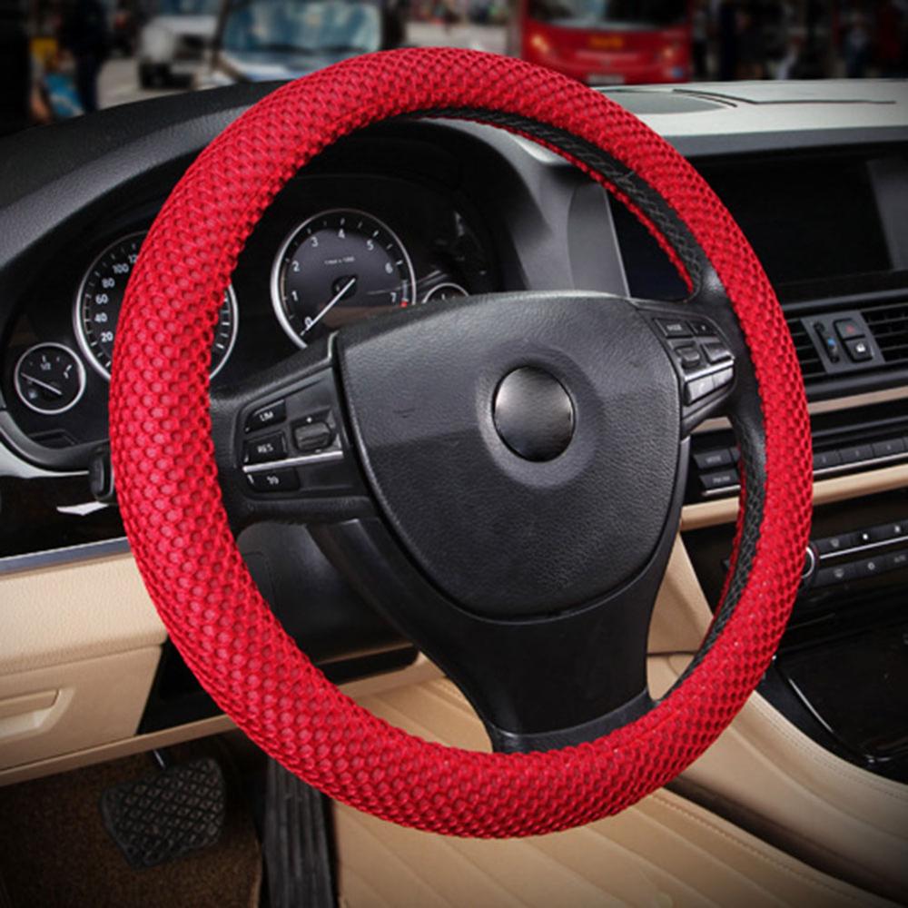 Оплетка на руль автомобиля, чехол на руль с иглами и сетчатой тканью, диаметр 36-38 см, автомобильные аксессуары