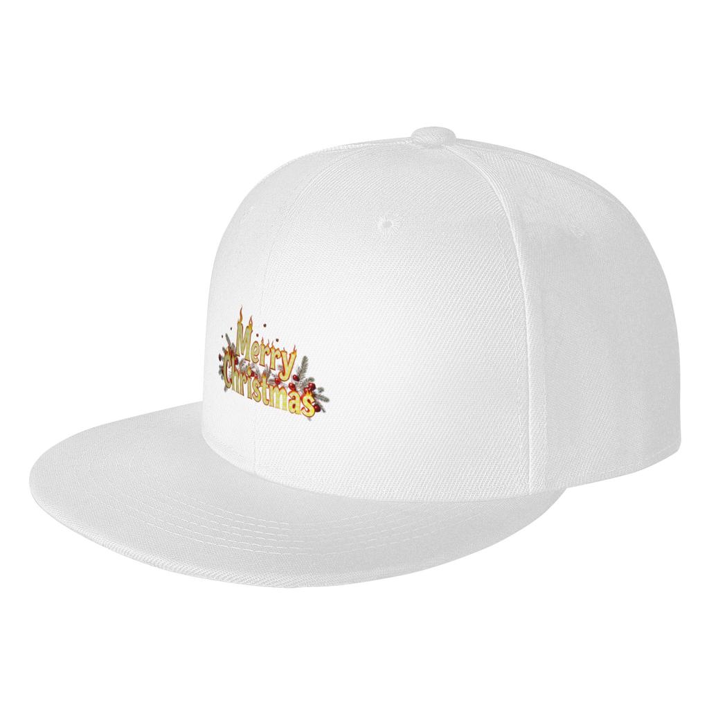 Fashion Christmas Tree Design with Fire Effect Holiday Art Flat Brim Sun Hat Office Workers Unisex Hat