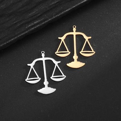 10 шт./лот Подвеска-шарм Весы Правосудия из нержавеющей стали Шармы для изготовления ювелирных изделий Ожерелье Ручная работа Шармы Аксессуары