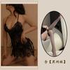 Sexy Underwear Lace Neck Gathering Slim Onesie Sexy Perspective Pure Desire Straps Hollow Pajamas Women